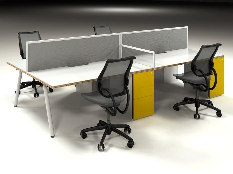 Clerical workstations with A-frame legs